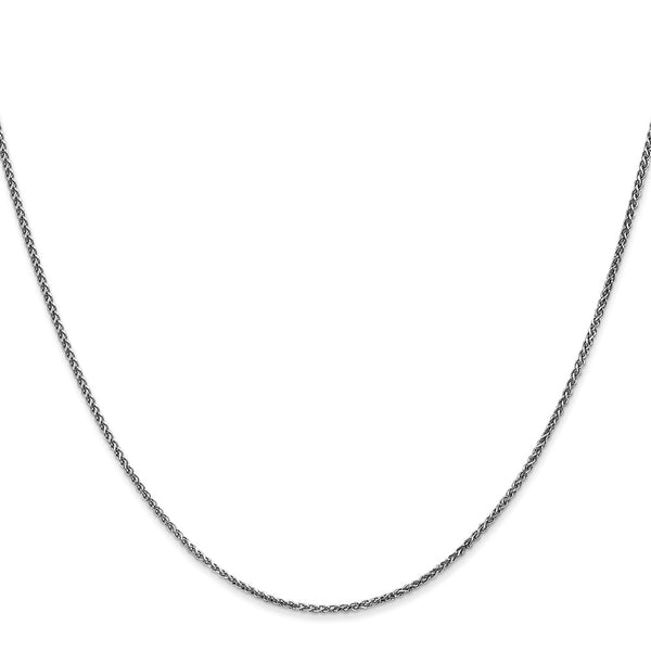 14K White Gold 30-Inch Diamond-Cut Spiga Chain