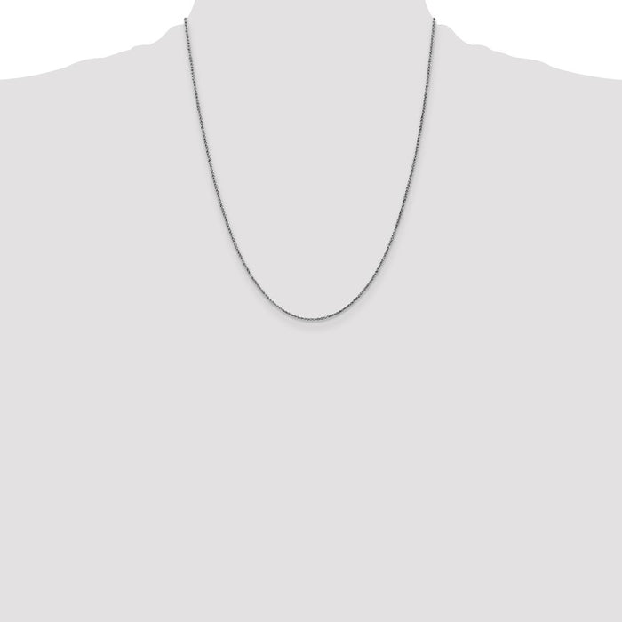 Buy Stylish 14K White Gold 22-Inch Diamond-Cut Spiga Chain - 1.25mm-4