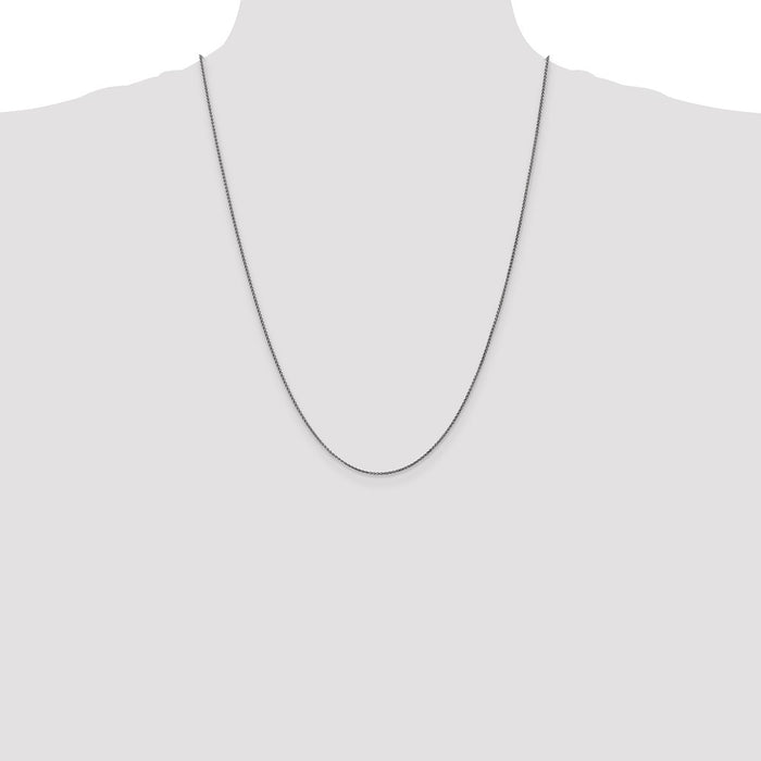 Exclusive 14K White Gold 24-Inch Diamond-Cut Spiga Chain - Stylish Value!-4