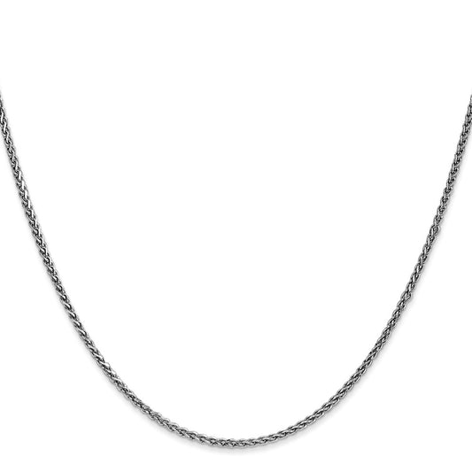 Buy Exclusive 14K White Gold Diamond-Cut Spiga Chain, 16-Inch, Stylish Links