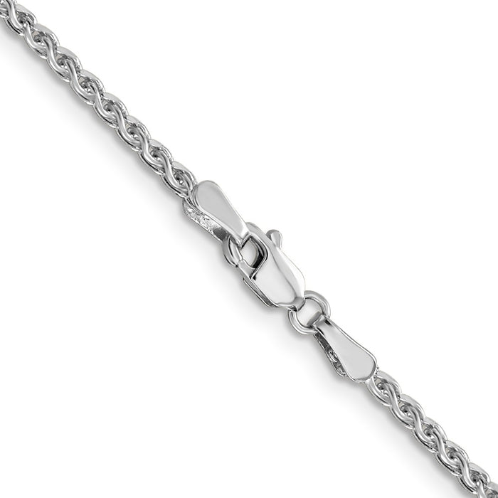 Buy 14K White Gold 22-Inch Diamond-Cut Spiga Chain, Stylish & Affordable!-3