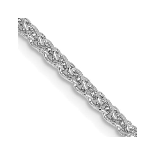 Shop 14K White Gold 30-Inch 2.1mm Diamond-Cut Spiga Chain - Stylish & Durable