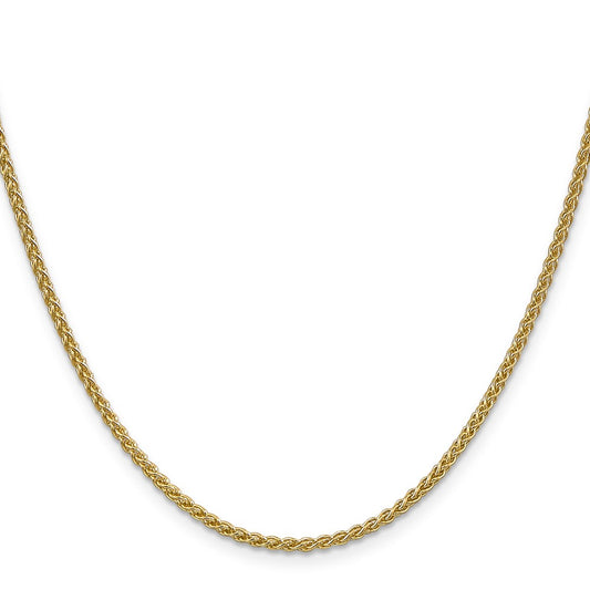 Designer 14K Gold 24-Inch Spiga Chain 2.1mm Lobster Clasp - Stylish Value!