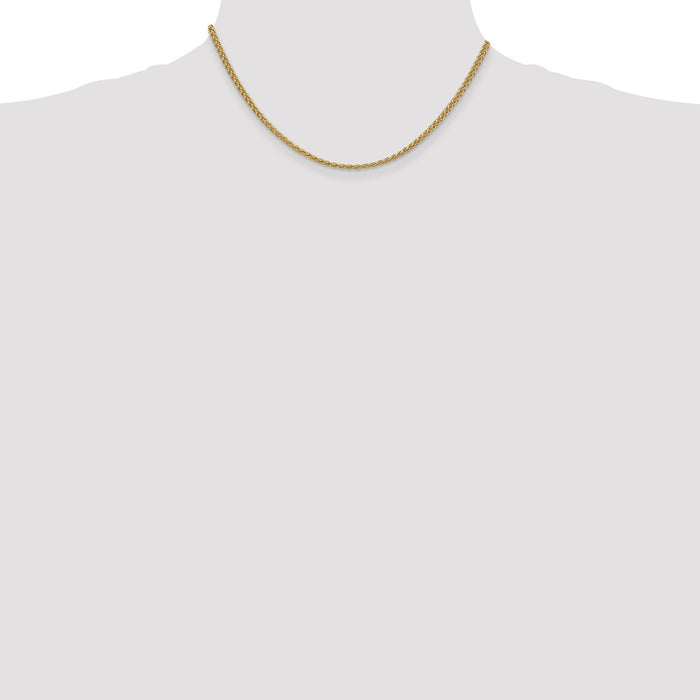 Exclusive 14K Gold 16-Inch Spiga Chain 2.1mm - Stylish & Affordable Luxury-4
