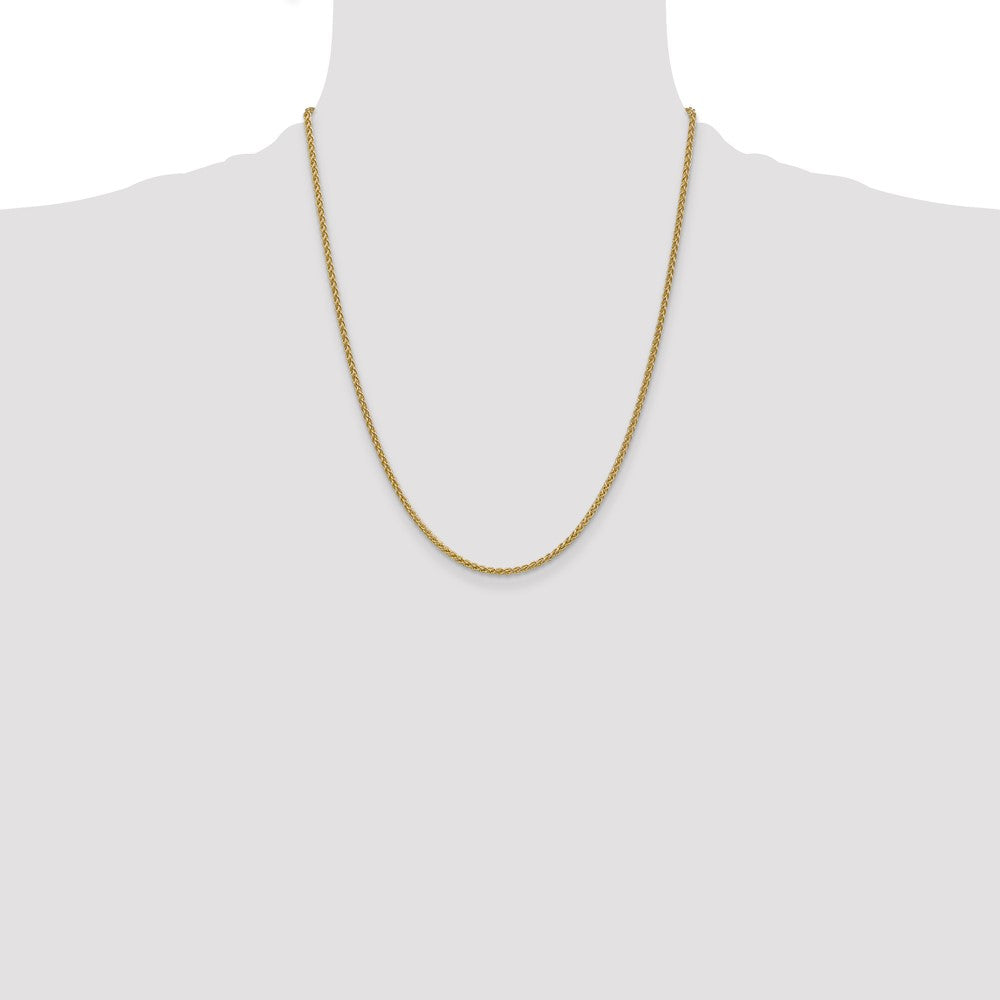 Buy Exclusive 14K Gold 22-Inch Spiga Chain - Stylish 2.1mm Lobster Clasp