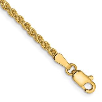 Shop Stylish 14K Gold Spiga Bracelet - 7-Inch, 2.1mm, Luxury Design