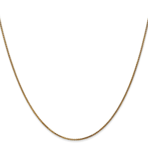14K Gold 30-Inch Diamond-Cut Spiga Chain - .85mm Clasp