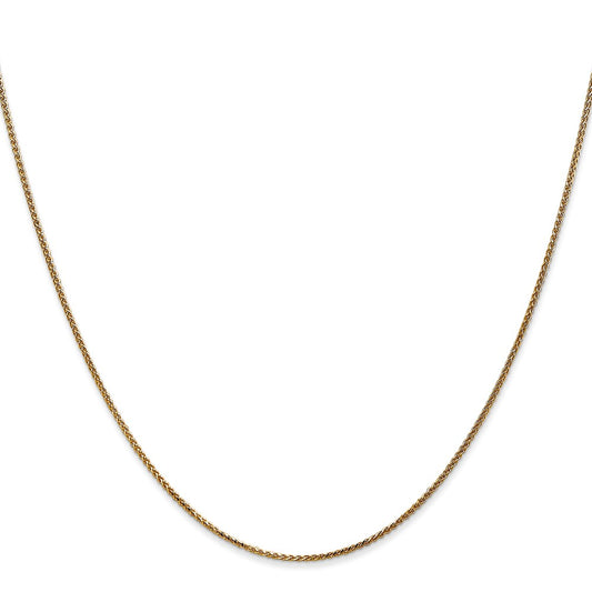 Order Exclusive 14K Gold 24-Inch Diamond-Cut Spiga Chain, Stylish 1.05mm