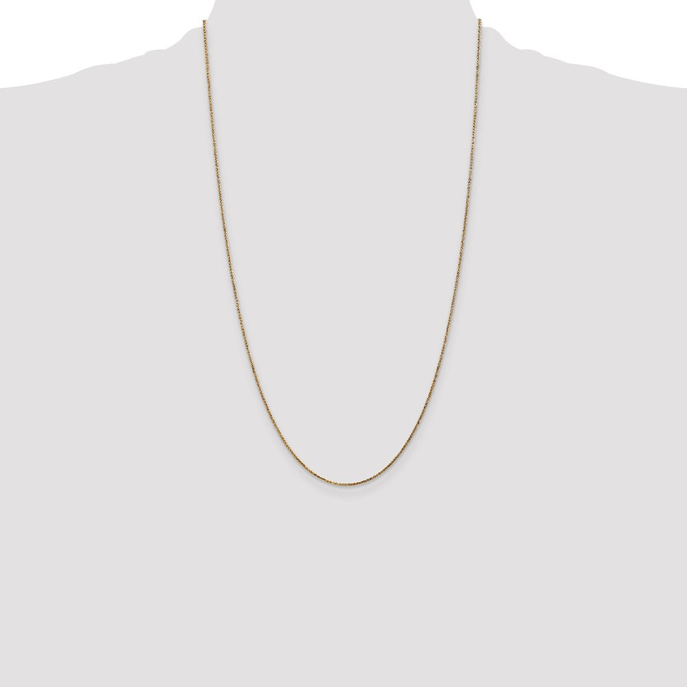 Buy 14K Gold 26-Inch Diamond-Cut Spiga Chain, 1.05mm - Stylish Value Jewelry