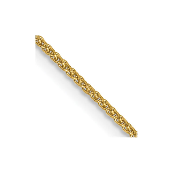 14K Gold 30-Inch Diamond-Cut Spiga Chain - .85mm Clasp