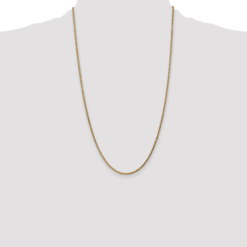 Shop 14K Gold 26-Inch 2.1mm Diamond-Cut Spiga Chain - Stylish & Affordable