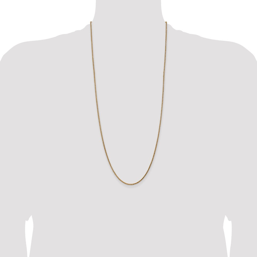 Shop 14K Gold 30-Inch Diamond-Cut Spiga Chain - Stylish & Affordable Luxury