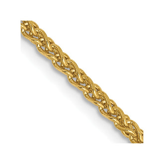 High-Quality 24-Inch 2.1mm 14K Gold Diamond-Cut Spiga Chain - Stylish Value!