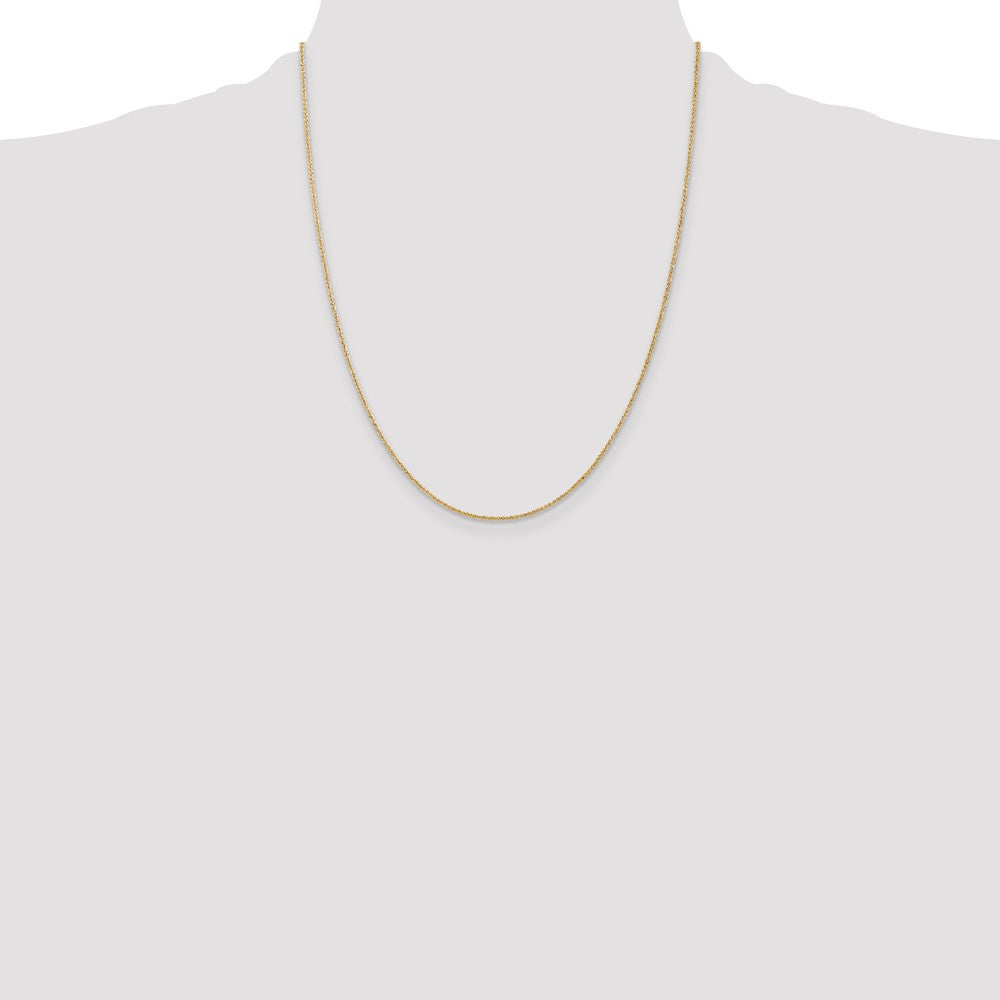 Shop 14K Gold 22-Inch Spiga Chain, 1.05mm, Stylish Lobster Clasp - Affordable Luxury!
