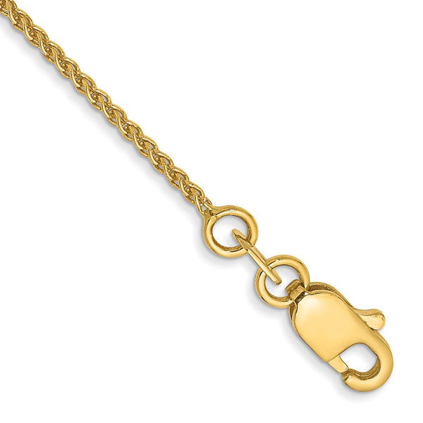 14K Gold Spiga Chain Bracelet - 1.05mm