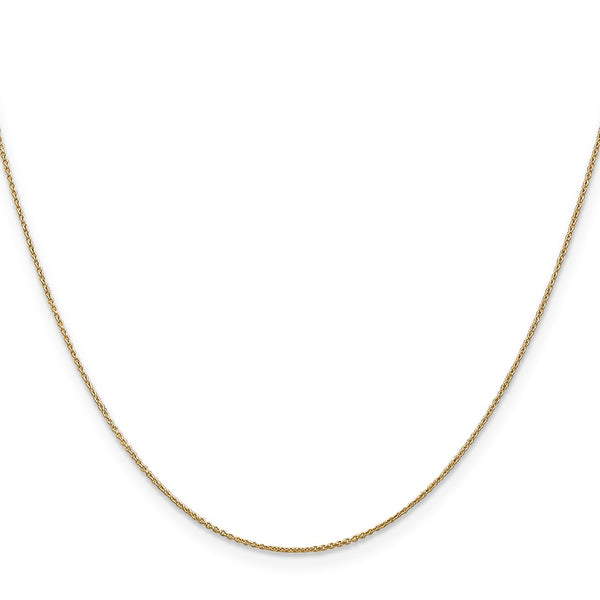 14K Gold 14-Inch Cable Chain Pendant - 0.75mm