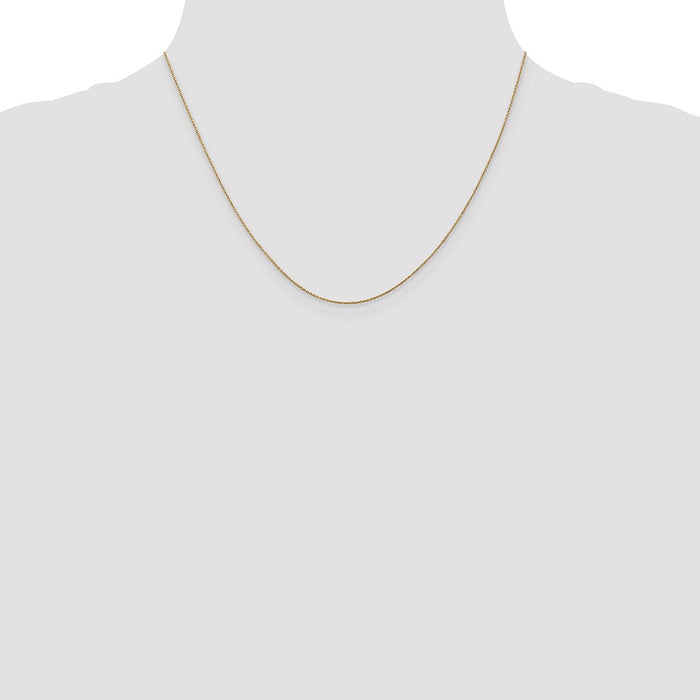 Shop Stylish 14K Gold 18-Inch Cable Chain - 0.75mm, Luxury Pendant Included-4