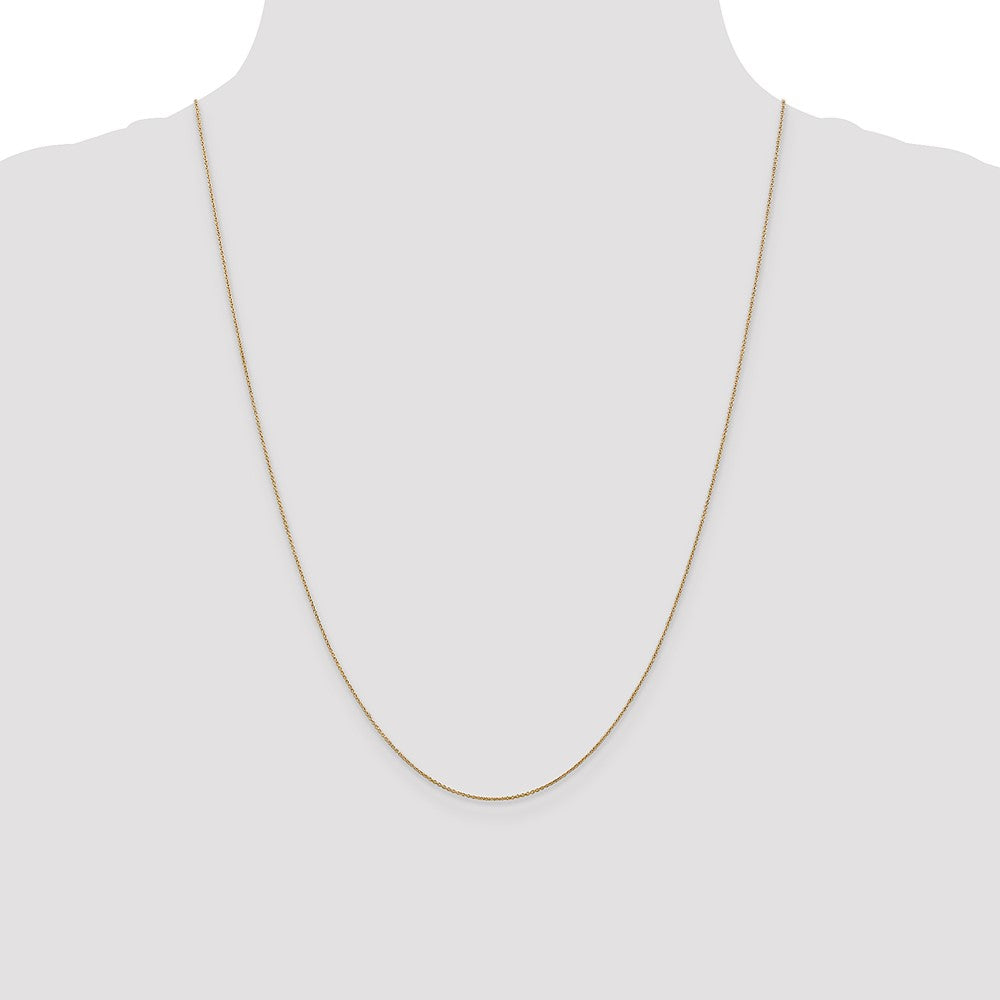 Buy Stylish 14K Gold 24-Inch Cable Chain - 0.75mm with Spring Ring Clasp