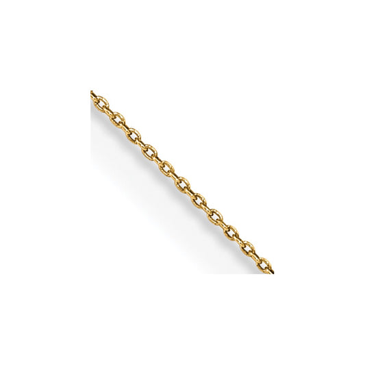 Buy Exclusive 14K Gold 13-Inch 0.75mm Cable Chain Pendant - Stylish Value!