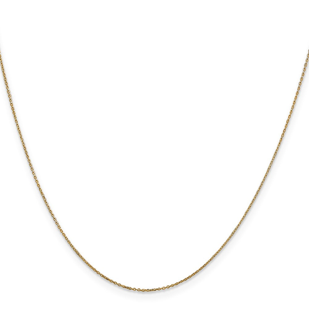 Buy Stylish 14K Gold 14-Inch Diamond-Cut Cable Chain - Affordable Luxury!