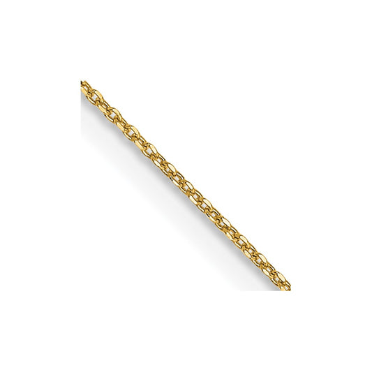 Shop Exclusive 14K Gold 18-Inch 0.6mm Diamond-Cut Cable Chain - Stylish Value!