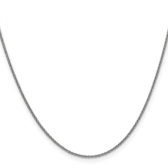 Shop Stylish 14K White Gold 18-Inch Cable Chain - 1.4mm Links, Luxury Value!-2