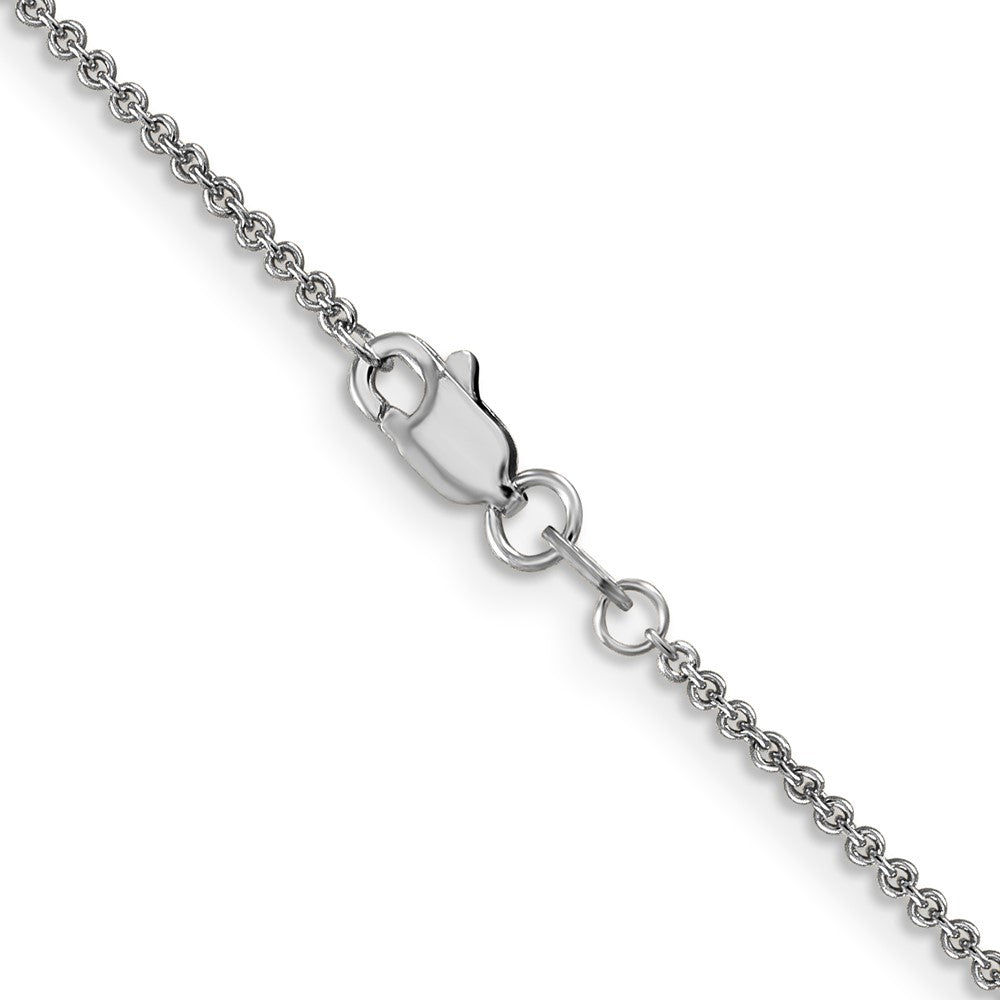 Shop Stylish 14K White Gold 18-Inch Cable Chain - 1.4mm Links, Luxury Value!