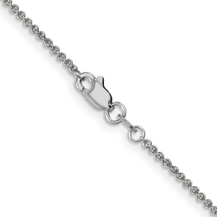 Shop Stylish 14K White Gold 18-Inch Cable Chain - 1.4mm Links, Luxury Value!-3