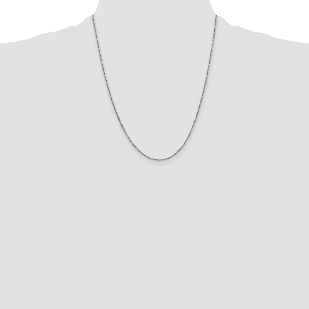 High-Quality 14K White Gold 22-Inch 1.4mm Cable Chain - Stylish Value!