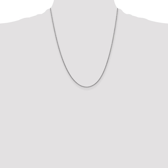 High-Quality 14K White Gold 22-Inch 1.4mm Cable Chain - Stylish Value!-4