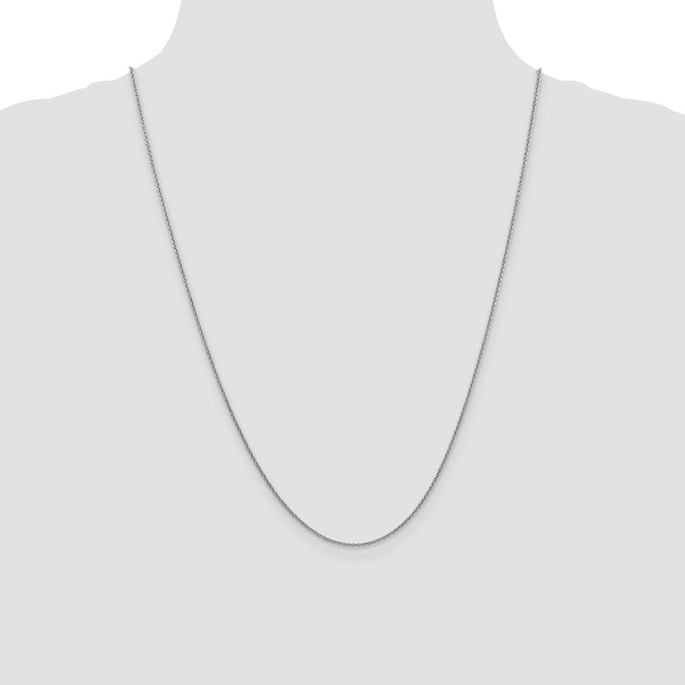 Buy 14K White Gold 24-Inch 1.4mm Cable Chain - Stylish & Durable Design!