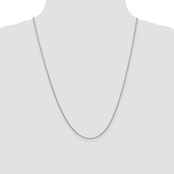 Buy 14K White Gold 24-Inch 1.4mm Cable Chain - Stylish & Durable Design!-4