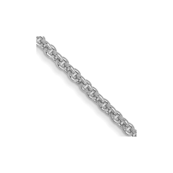 30-Inch 14K White Gold Cable Chain - 1.4mm Links