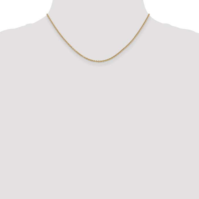 Buy Stylish 14K Gold Forzantine Cable Chain, 16-Inch, 1.8mm, Affordable Luxury-4