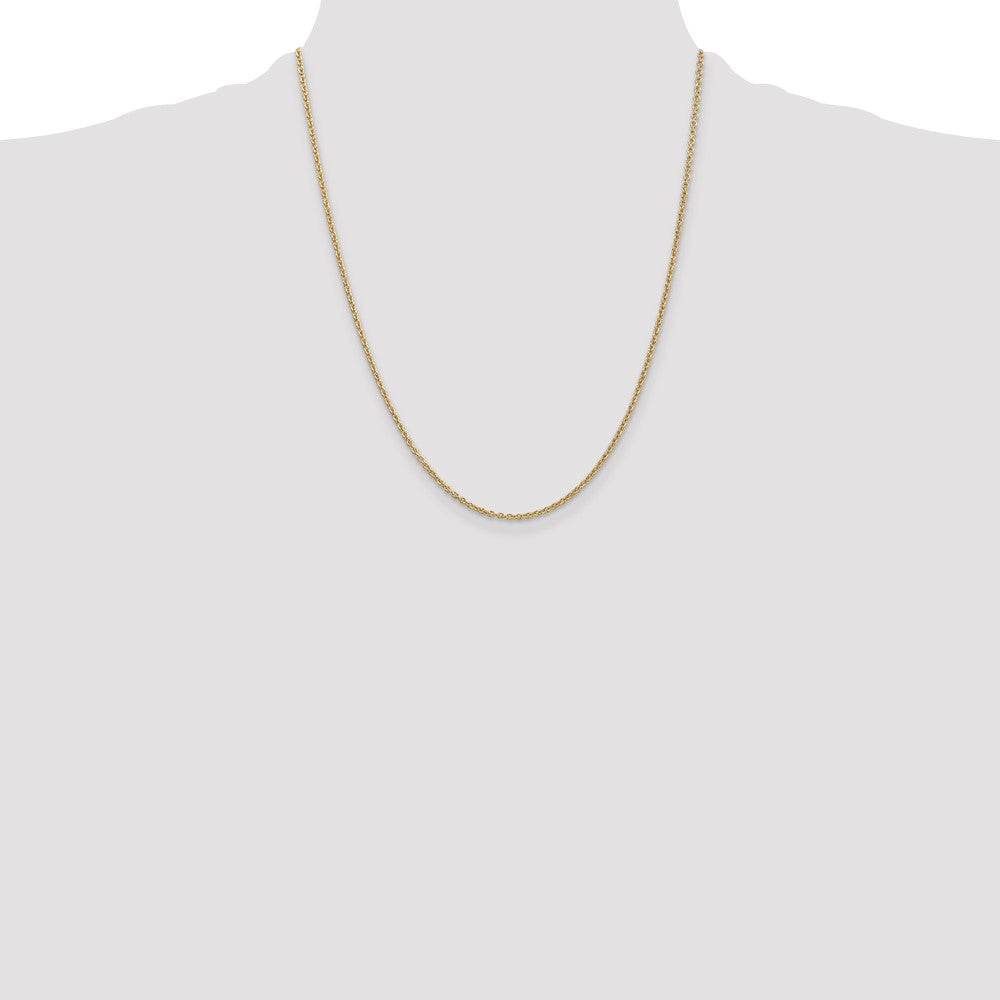 High-Quality 22-Inch 14K Gold Forzantine Cable Chain - Stylish & Affordable!