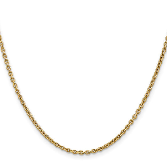 Buy Stylish 14K Gold 16-Inch 2.2mm Forzantine Chain with Lobster Clasp
