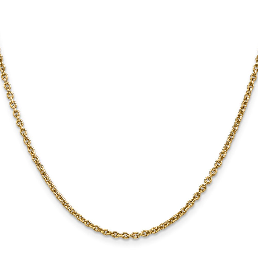 Buy 22-Inch 14K Gold Forzantine Cable Chain - Stylish & Affordable 2.2mm