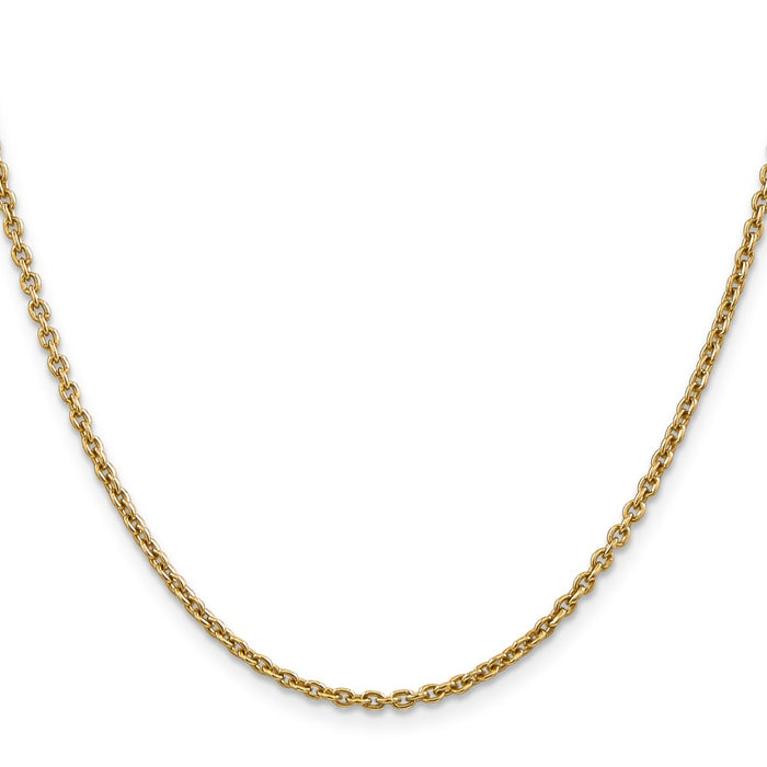 Buy 22-Inch 14K Gold Forzantine Cable Chain - Stylish & Affordable 2.2mm-2