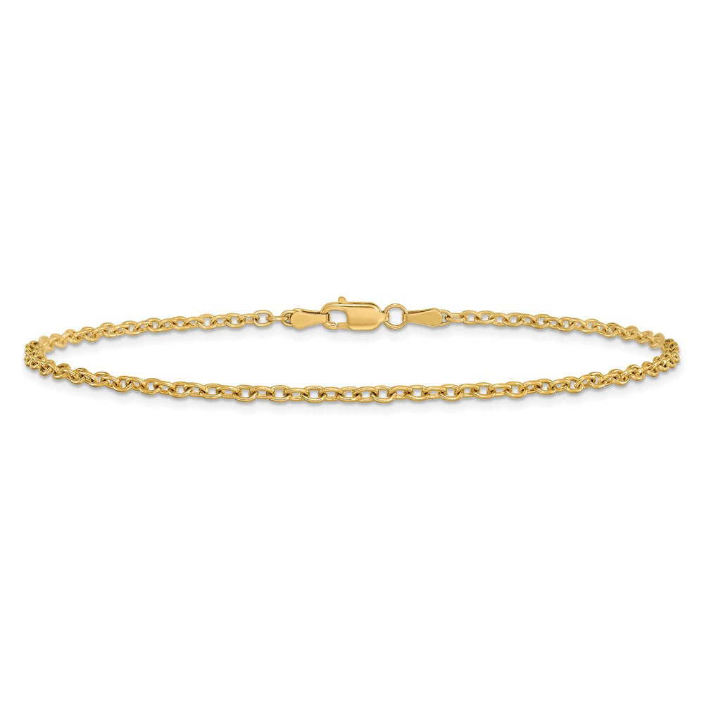 Shop Stylish 14K Gold 10-Inch 2.2mm Forzantine Cable Anklet - Luxury Accessory