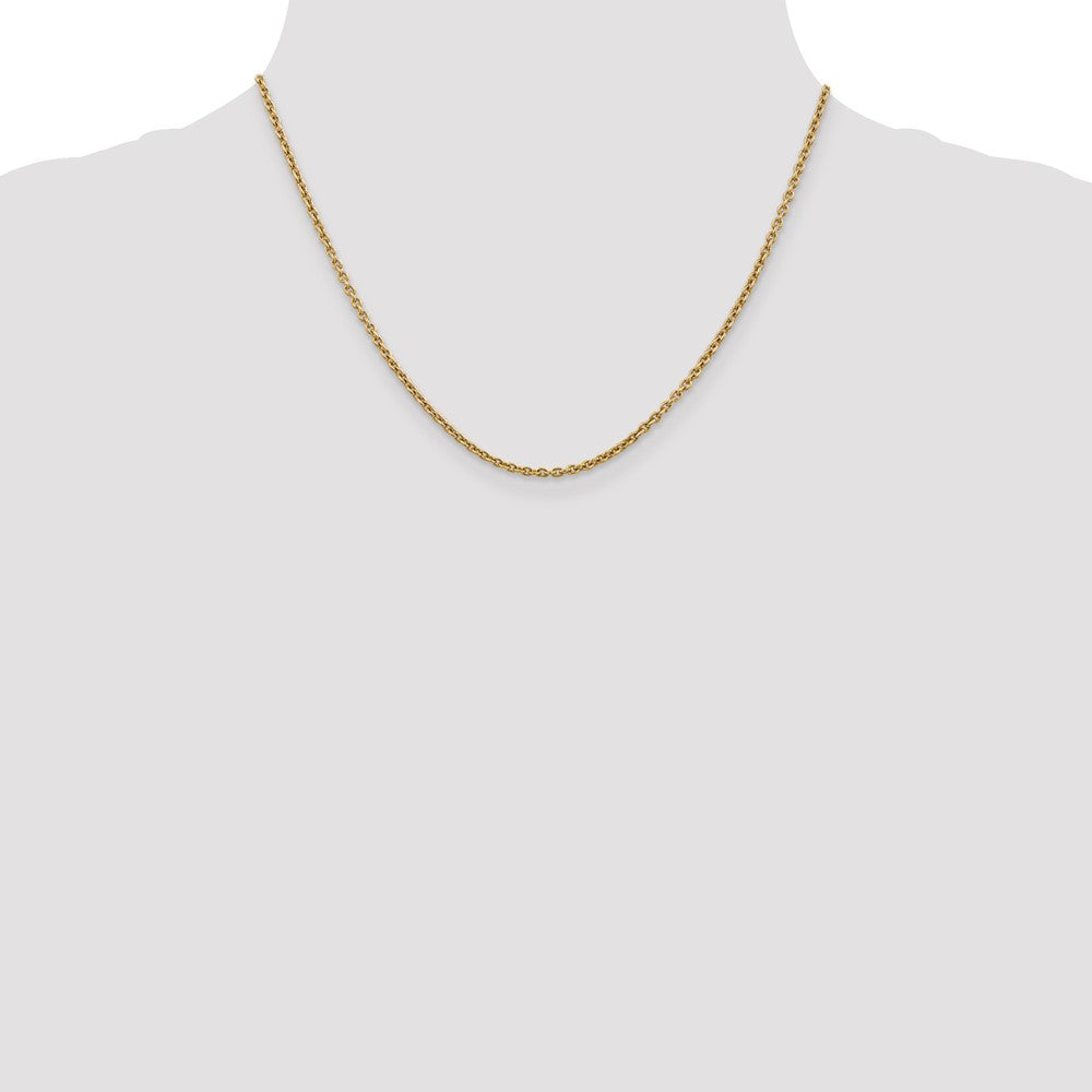 Buy Stylish 14K Gold 18-Inch 2.2mm Forzantine Cable Chain - Luxury Value!