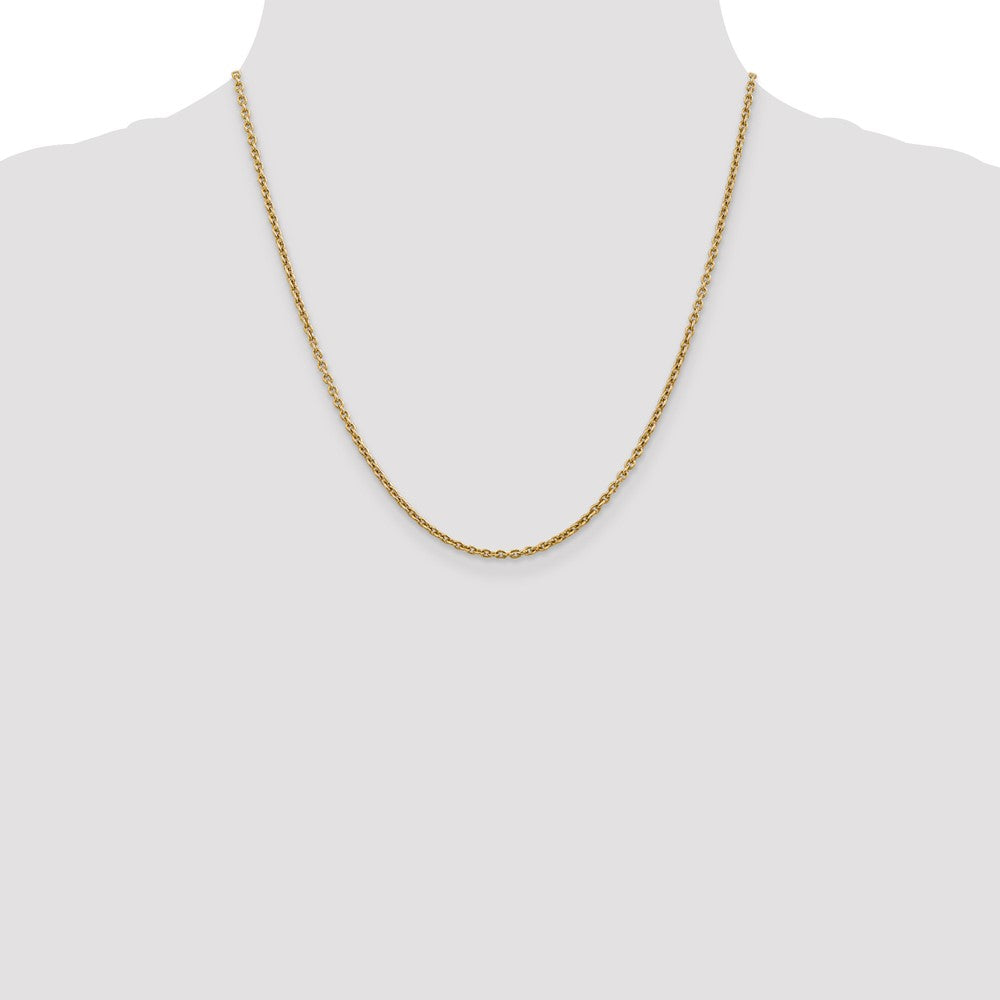 Buy Stylish 14K Gold 20-Inch Forzantine Cable Chain - 2.2mm, Luxury Piece