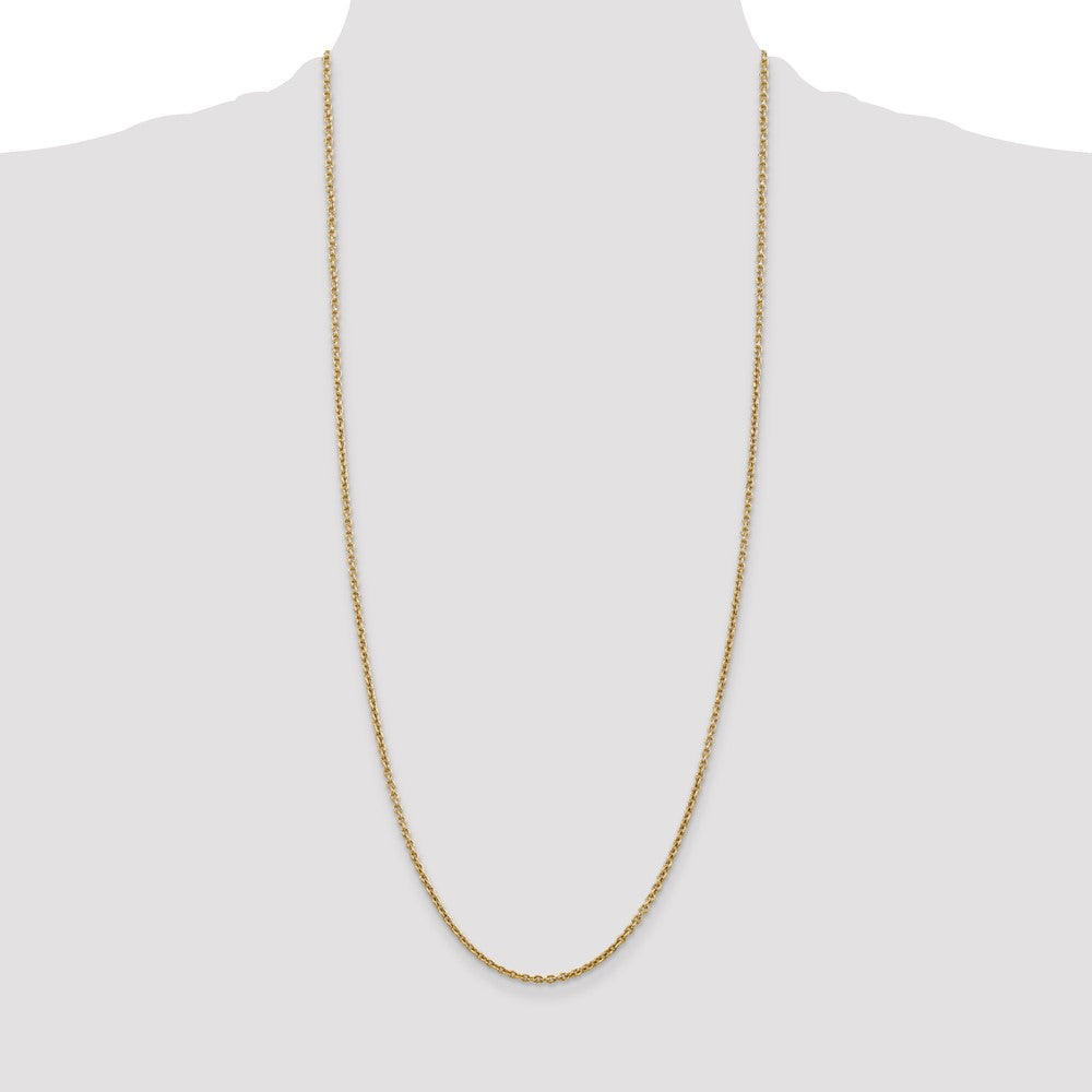 Shop Stylish 30-Inch 14K Gold Forzantine 2.2mm Cable Chain - Luxury Accessory