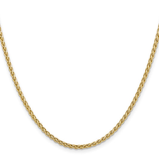 High-Quality 22-Inch 2.8mm 14K Gold Spiga Chain - Stylish Lobster Clasp!