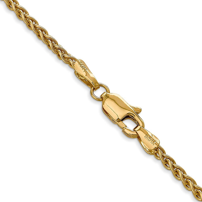 High-Quality 22-Inch 2.8mm 14K Gold Spiga Chain - Stylish Lobster Clasp!-3