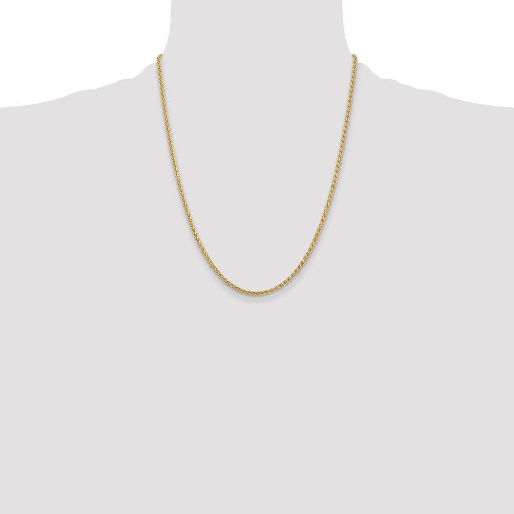 High-Quality 22-Inch 2.8mm 14K Gold Spiga Chain - Stylish Lobster Clasp!