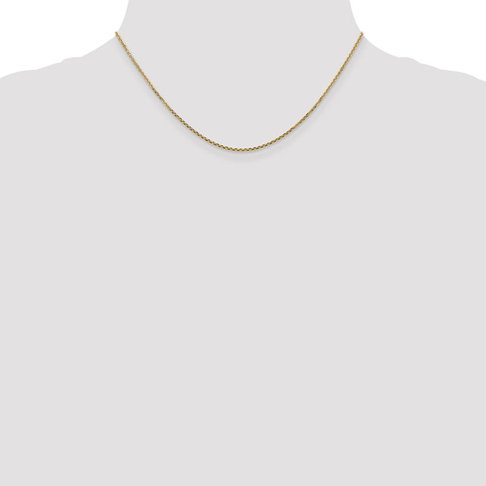Buy 14K Gold 16-Inch Diamond-Cut Cable Chain 1.45mm - Stylish Luxury Jewelry-4