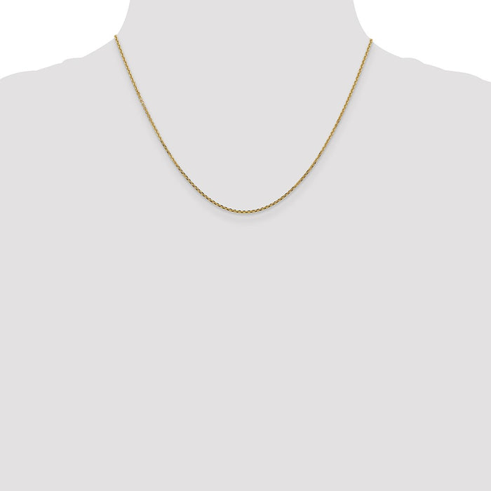 Buy Exclusive 14K Solid Diamond-Cut Cable Chain - 18 Inches, Stylish & Affordable-4