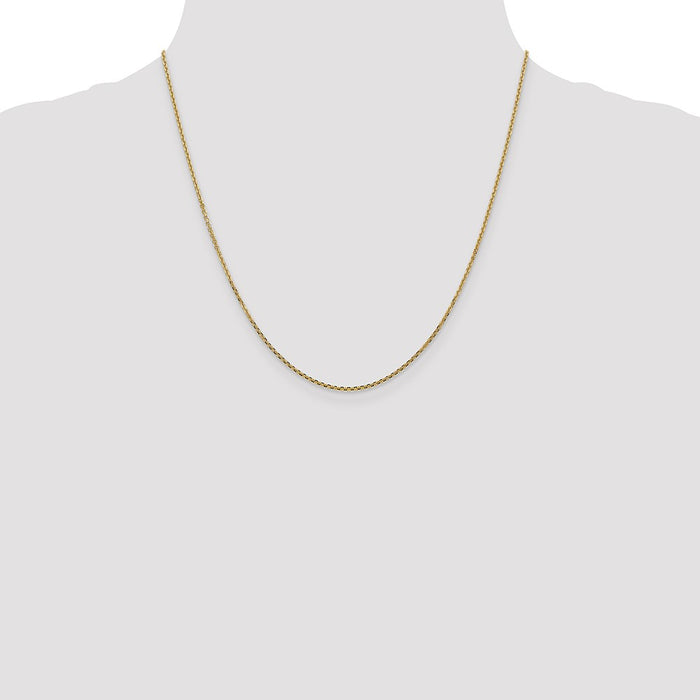 Buy 14K Gold 20-Inch Diamond-Cut Cable Chain | 1.45mm Luxury Jewelry-4