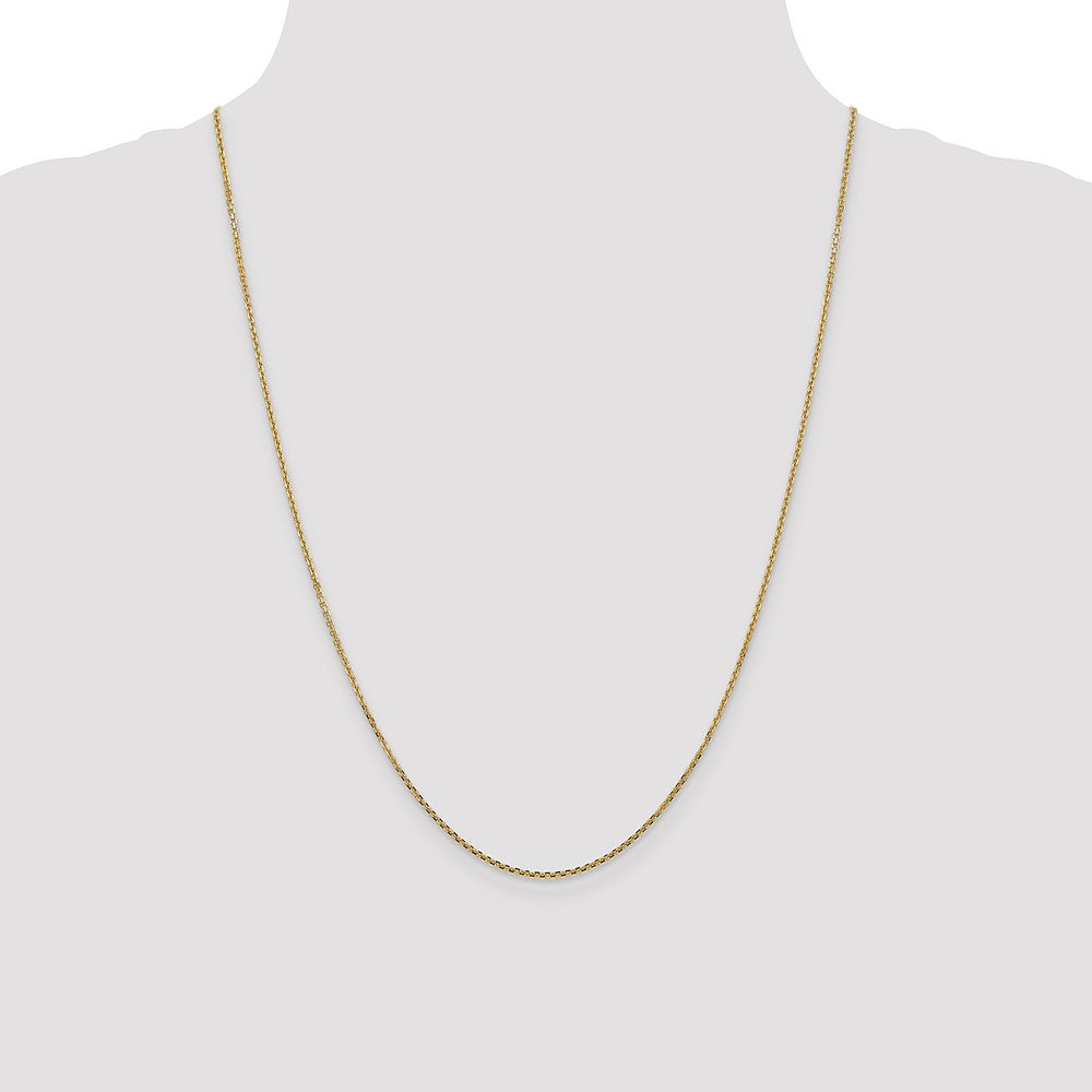 Shop 14K Gold 24-Inch Diamond-Cut Cable Chain - Stylish 1.45mm Design
