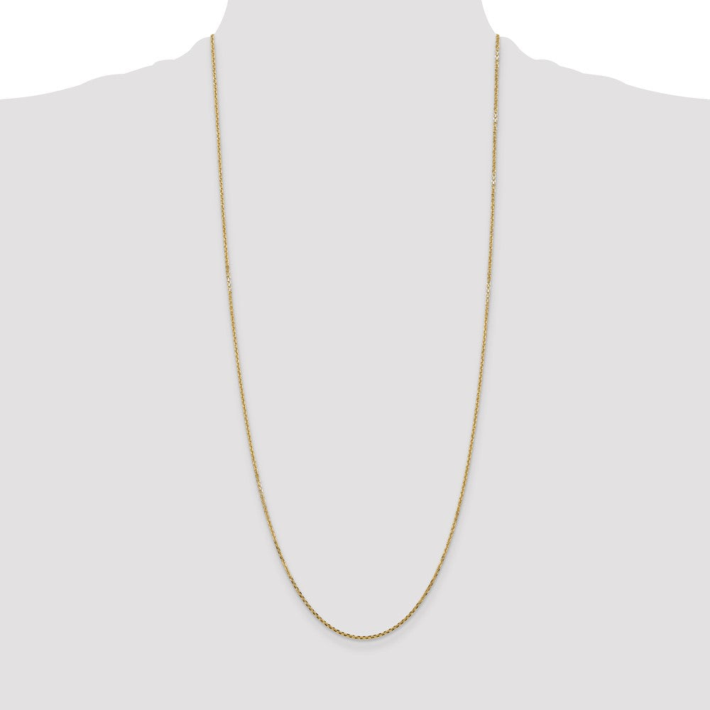 Buy 14K Gold 30-Inch Diamond-Cut Cable Chain - Stylish 1.45mm Design